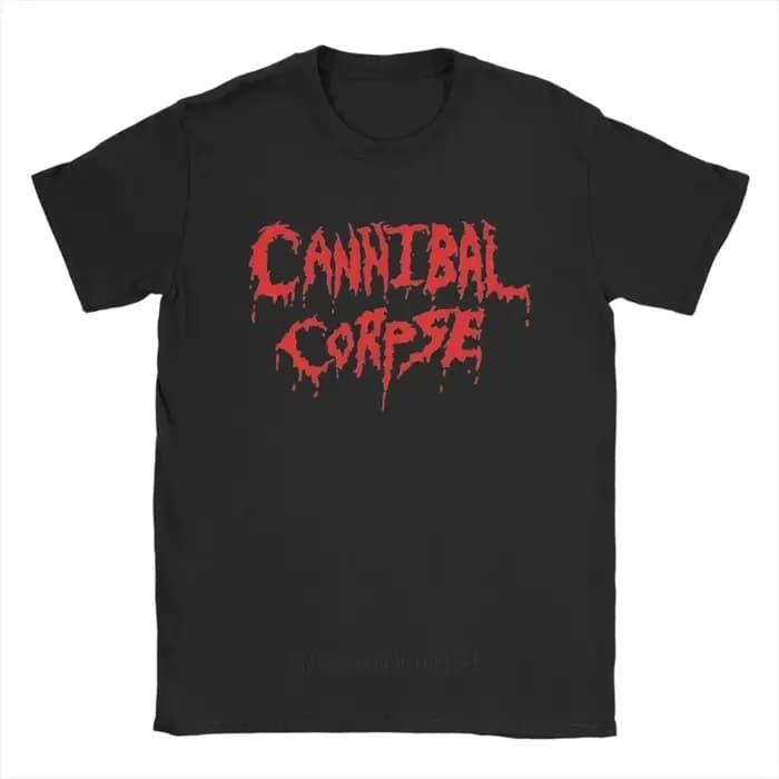 Cannibal Corpse Logo T-Shirts hommes groupe de musique drôle coton t-shirt col rond manches courtes