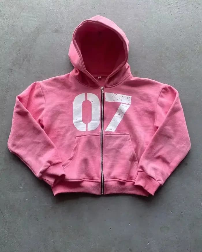 Hommes 07 sweat à capuche jaune américain rétro imprimé graphique coton épaissi surdimensionné Streetwear pull