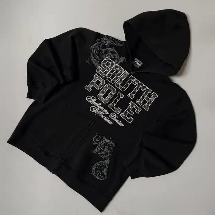 Ecko hommes Graffiti sweat à capuche avec fermeture éclair rue nouveau pull