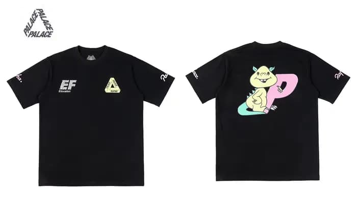 PALACE T-shirt à manches courtes en pur coton pour hommes et femmes, marque tendance européenne et a