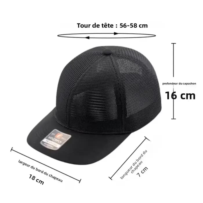Nouvelles casquettes ajustées en maille pour hommes
