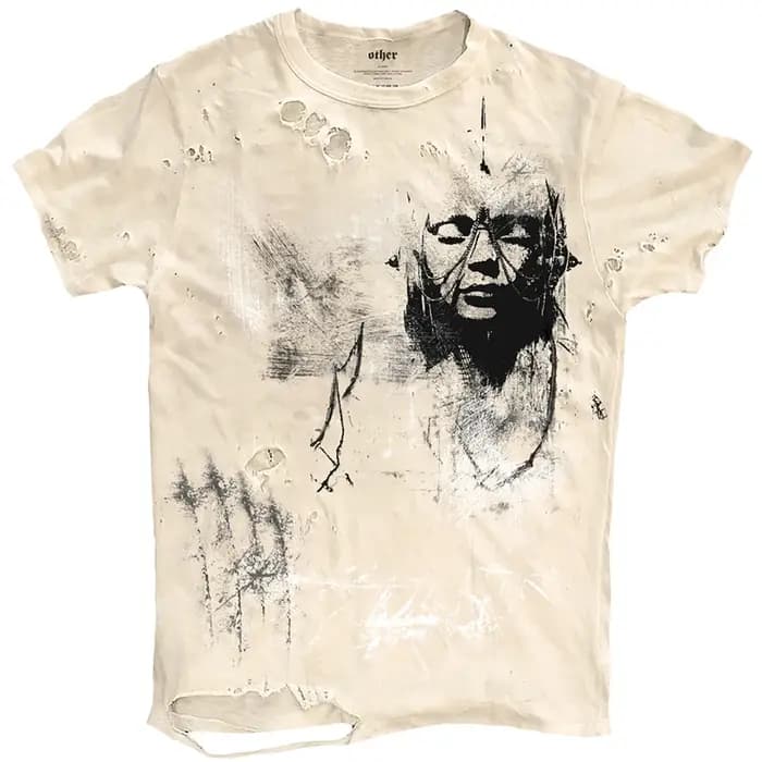 Graffiti déchiré hommes t-shirts Punk Harajuku Streetwear