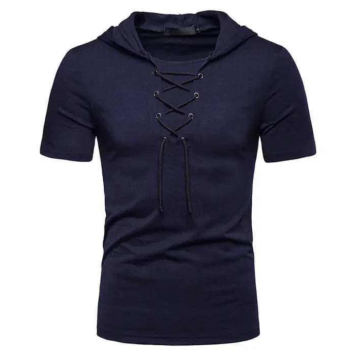 T-shirt à capuche hommes 2025 nouveau manches courtes Streetwear col rond hommes t-shirts été décont
