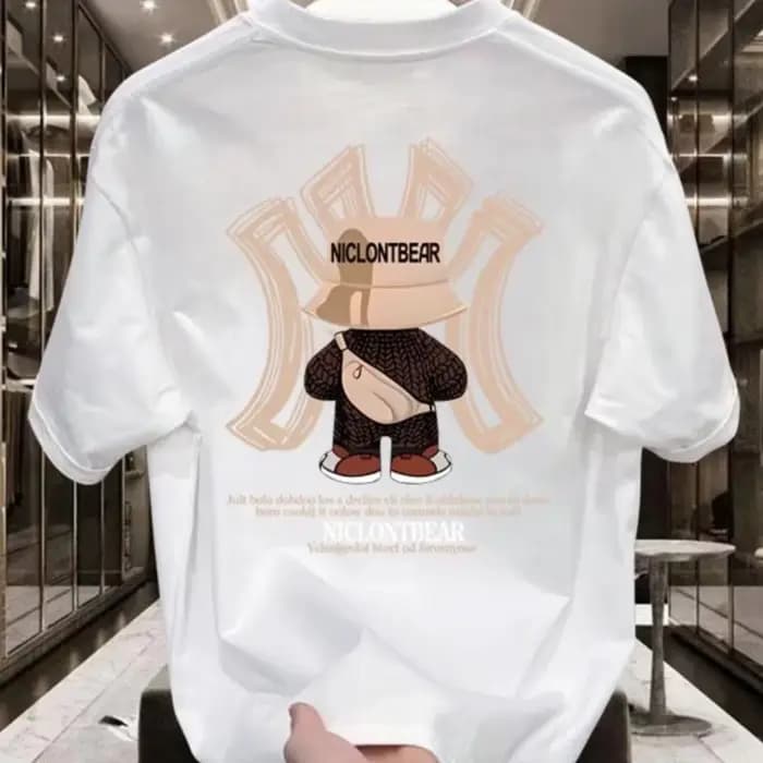 T-shirt graphique à motif d'ours