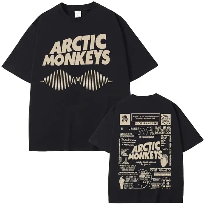 Nouveau T-shirt Rétro de l'été 2026 du groupe Arctic Monkeys – T-shirt Imprimé Col Rond Tendance pou