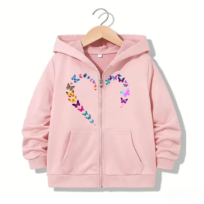 Sweat à capuche zippé Y2K pour garçons et filles