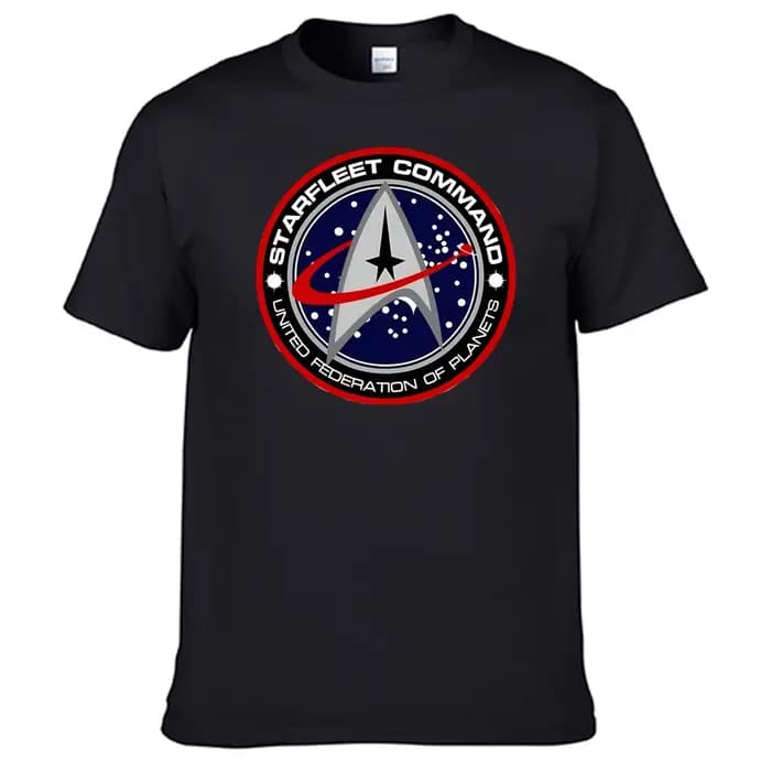 T-shirt étoiles Treks pour hommes, 100% coton