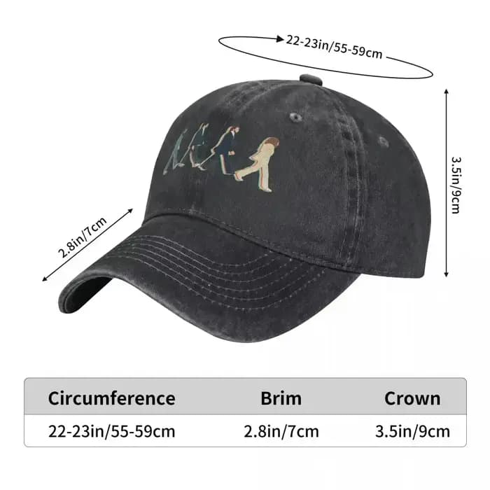 Casquette de baseball unisexe The Beatle en jean vieilli