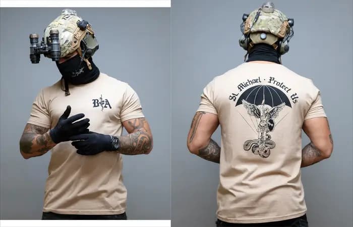 T-shirt imprimé Angel Warrior pour hommes