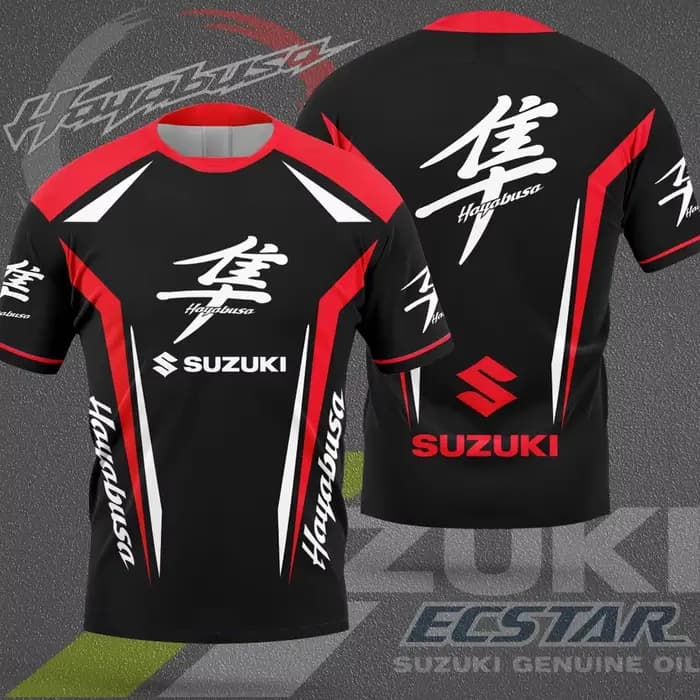 T-shirt pour homme avec logo Suzuki Hayabusa, équipe de course moto, été, manches courtes, décontracté, nouveau modèle 2026, hauts de mode masculine.