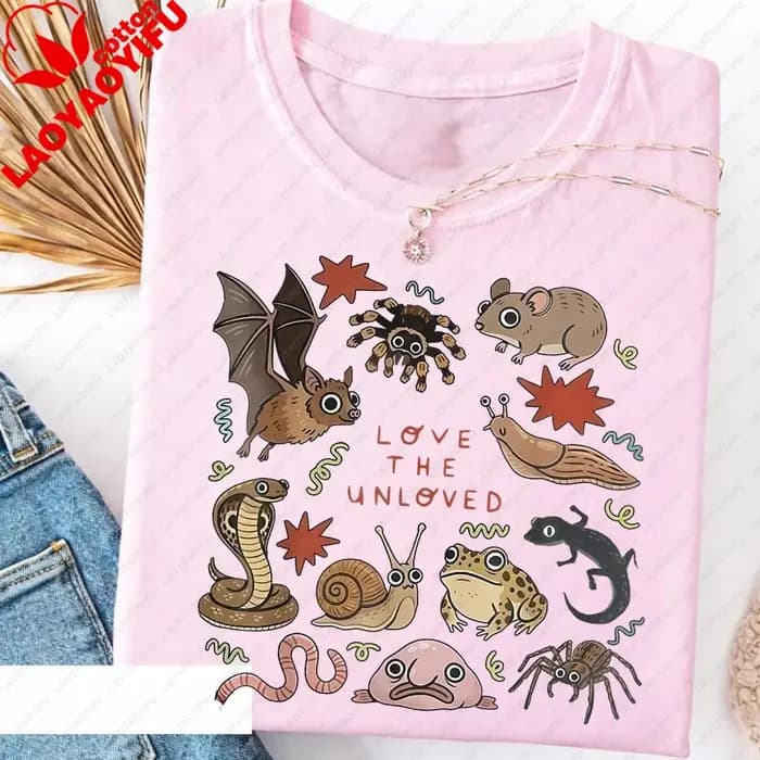 T-shirt « Love The Unloved » – Motif animal mignon et original