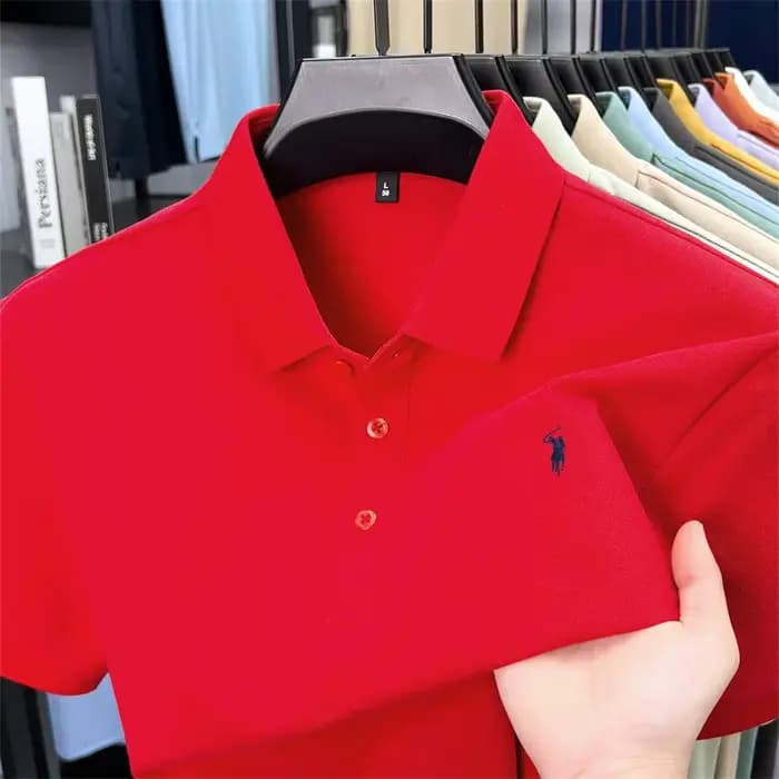 Nouveau style – Polo imprimé haut de gamme de luxe à manches courtes pour homme – T-shirt à revers p