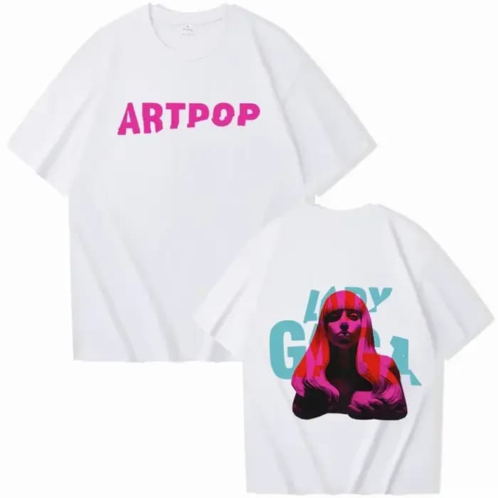 Lady Gaga la renommée T-shirt homme femmes Harajuku col rond été chemise décontractée