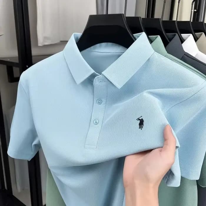 Nouveau style – Polo imprimé haut de gamme de luxe à manches courtes pour homme – T-shirt à revers