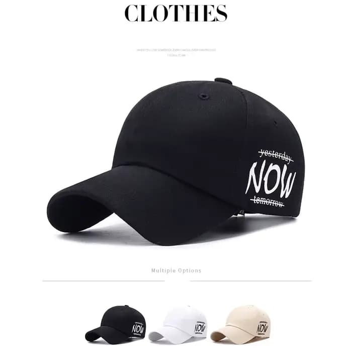 Casquette de baseball FS noire et blanche à imprimé lettres pour hommes