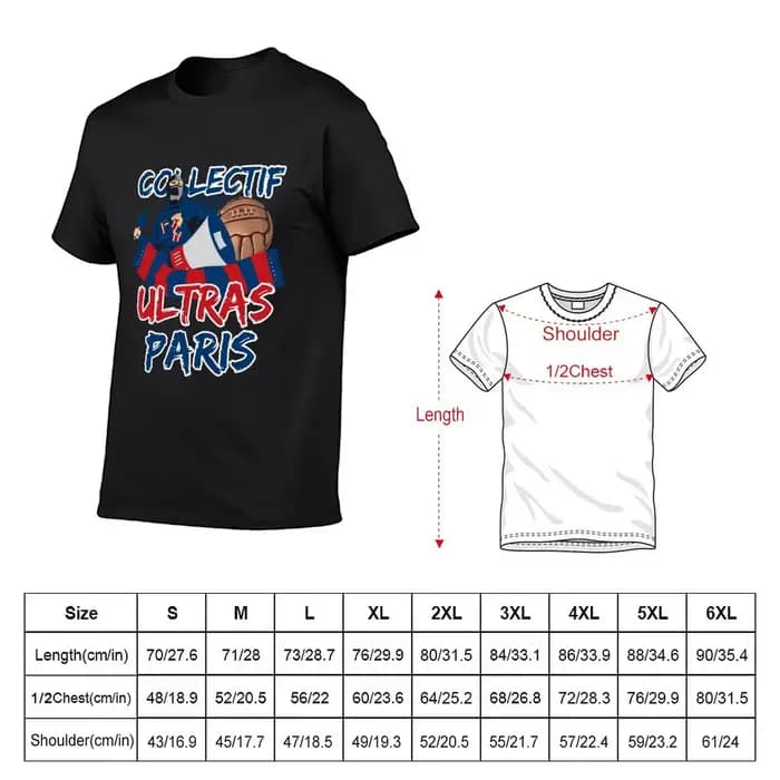 T-Shirt Ultras Paris Personnalisé pour Homme