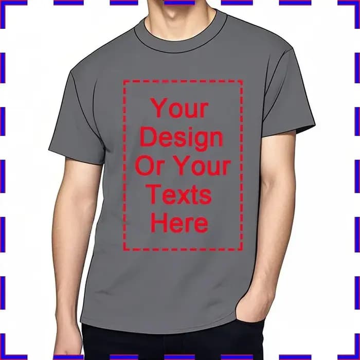 T-shirt personnalisé votre Design ici coton confortable hommes
