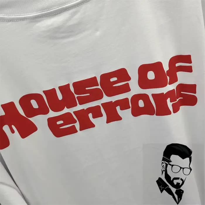 House of Errors T-Shirt en coton surdimensionné pour hommes et femmes