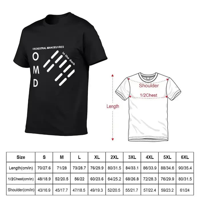 T-shirt OMD en coton uni pour hommes, vêtements d'été