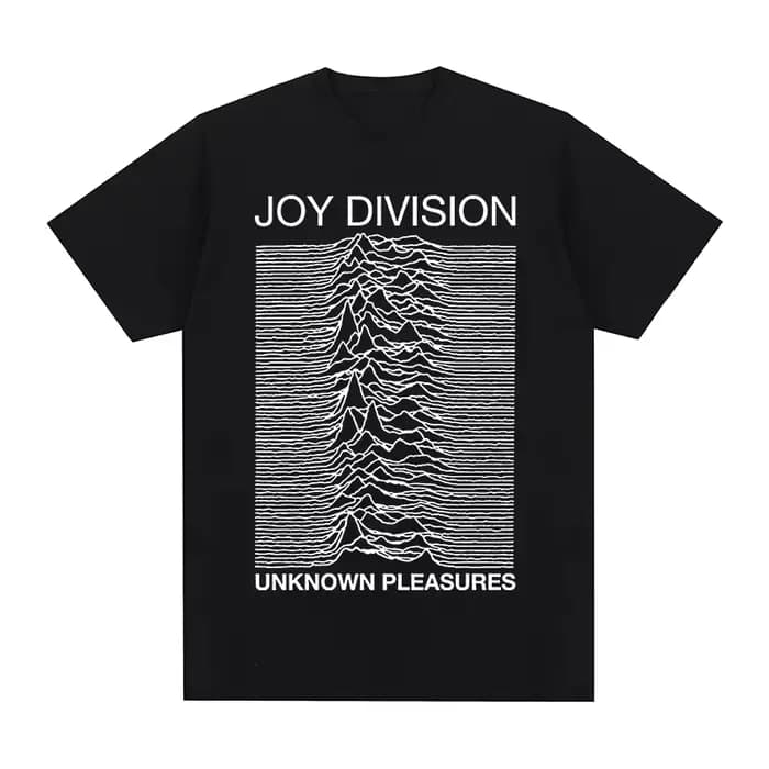 Joy Division UNKNOWN PLEASURES T-shirt vintage tendance décontracté streetwear en coton pour homme