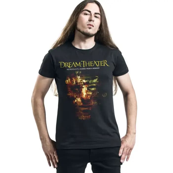 T-shirt en coton avec image de Dream Theater, unisexe, à manches courtes, de marque, à la mode, de l
