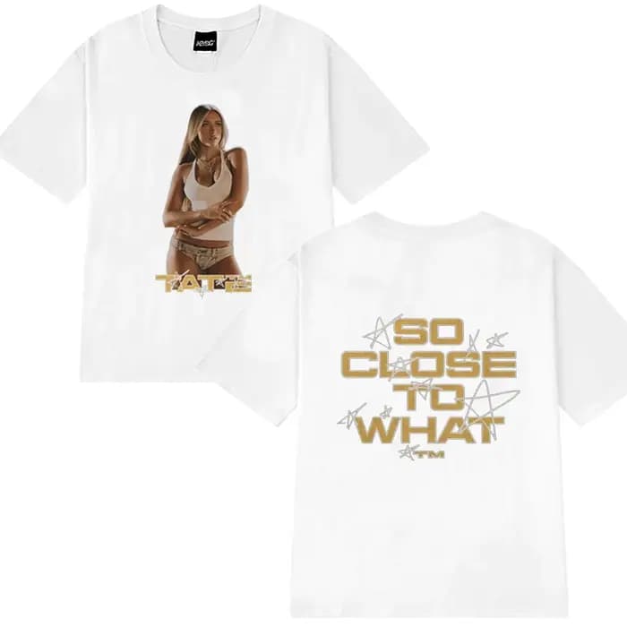 Tate McRae 2025 Concert donc proche de quoi t-shirt nouveaux hommes femmes vintage surdimensionné à manches courtes T-shirts unisexe 100% couverture en coton