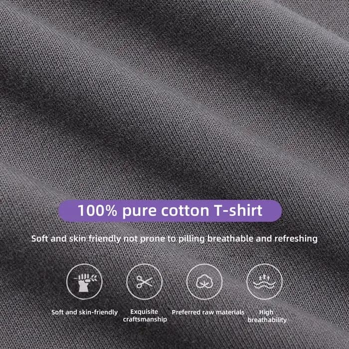 T-shirt 100% pur coton avec col rond et design épaules tombantes pour hommes et femmes