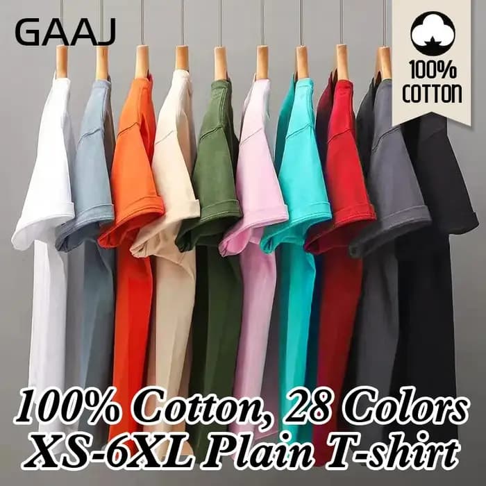 T-shirt uni à manches courtes pour hommes et femmes