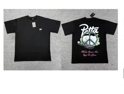 T-shirt classique Patta 26SS Nouvelle Collection – Homme/Femme – Coton ample décontracté – Imprimé lettres