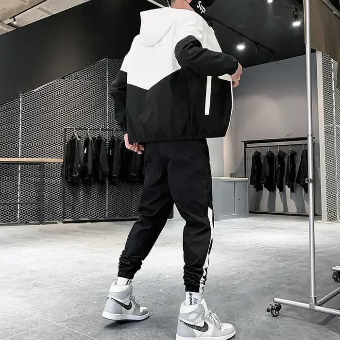 Ensemble de survêtement décontracté pour homme 2026 – Veste à capuche et pantalon de jogging 2 pièce