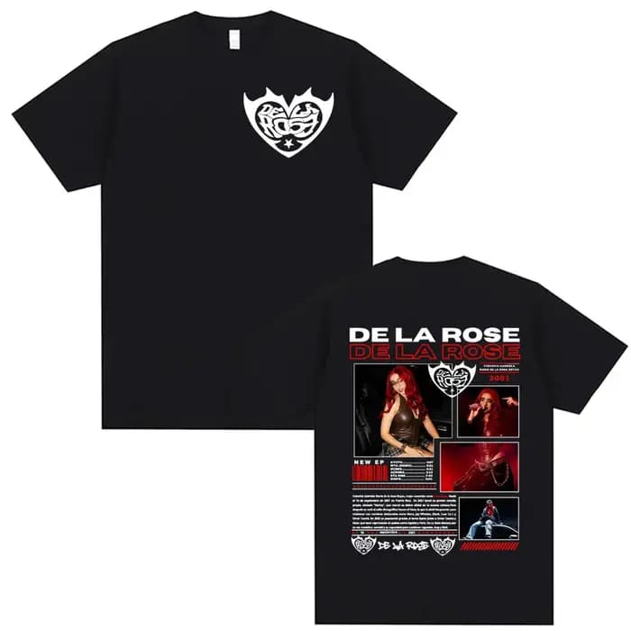 Chanteur De La Rose nouvel Album Tour graphique T-shirts hommes femmes haute rue Hip Hop Punk t-shirt décontracté 100%