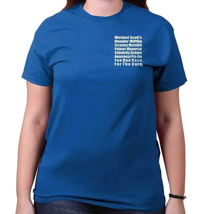 Sunfiz YF-T-shirt bleu avec poche imprimée au dos