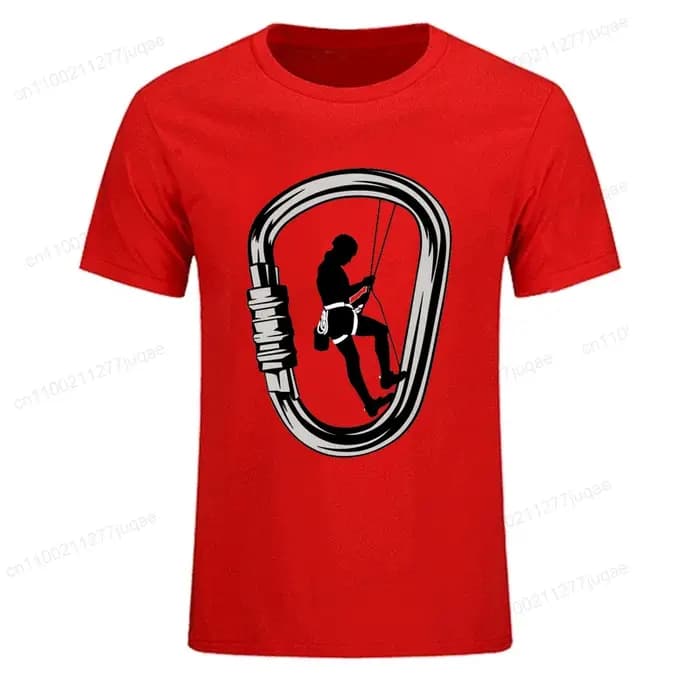 Homme T-Shirt marque de mode vêtements t-shirts amples escalade mousqueton Design minimaliste