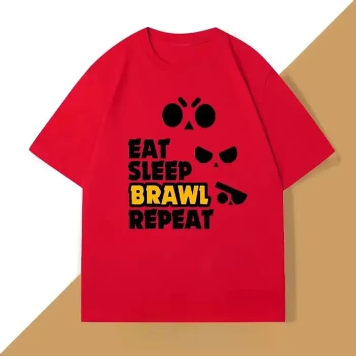 T-shirt « Eat Sleep Brawl Repeat » pour hommes et femmes