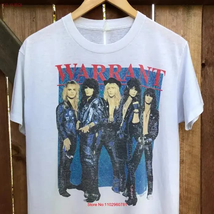 T-shirt vintage des années 80 du groupe de rock Warrant