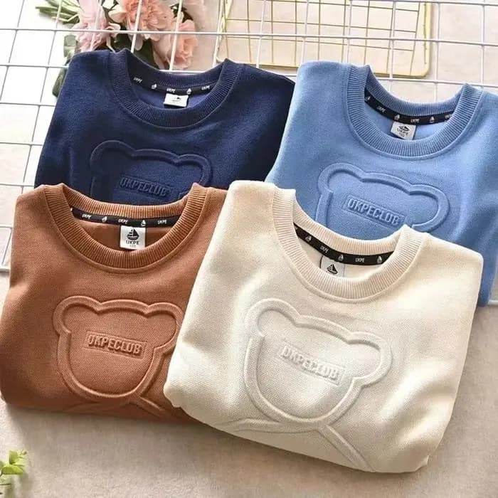 Sweat-shirt ours imprimé en acier pour garçons et adolescents