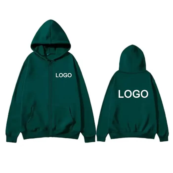 Sweat à capuche à fermeture éclair imprimé personnalisé pour hommes et femmes