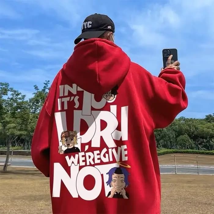 Sweat à capuche 8XL, coupe ample