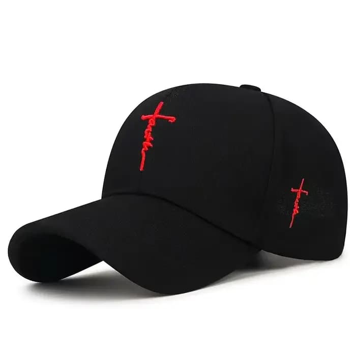 Casquette de baseball décontractée avec croix anglaise brodée pour hommes et femmes