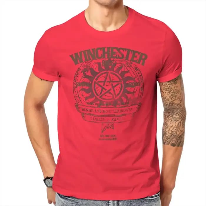 Surnaturel Winchester Bros t-shirt hommes t-shirts vêtements d'été coton col rond t-shirt