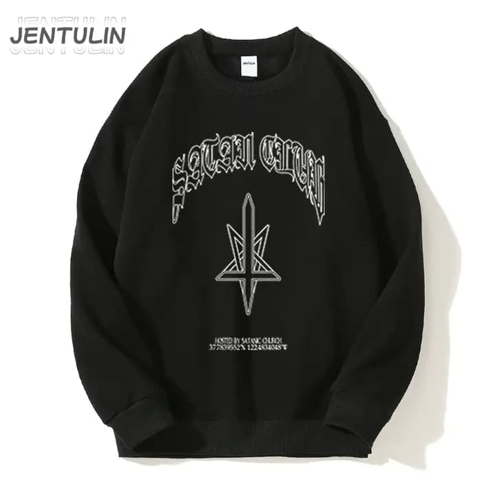 Sweats à capuche à imprimé graphique Satan Club pour hommes et femmes