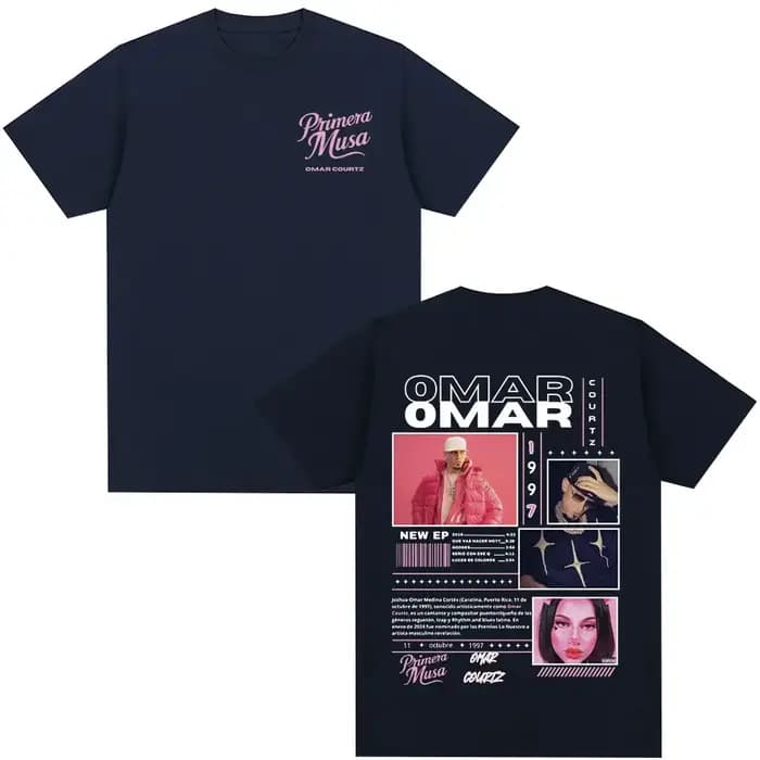 Omar Courtz Primera Musa Album Tour Merch T-shirt Hommes Femmes Vêtements Hip Hop Mode