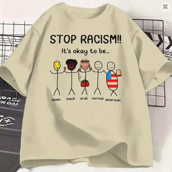 T-shirt Unique Stop Racism Its Ok to Be pour hommes
