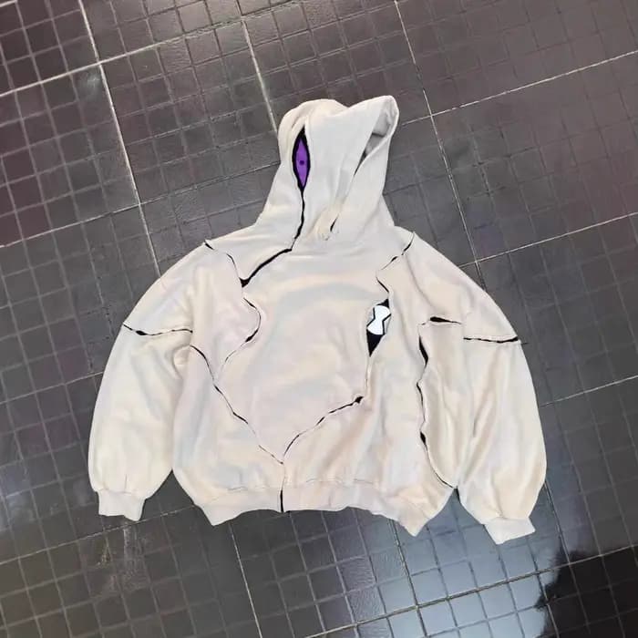 Sweat à capuche décontracté oversize patchwork tendance streetwear automne homme – Tissu doux et confortable