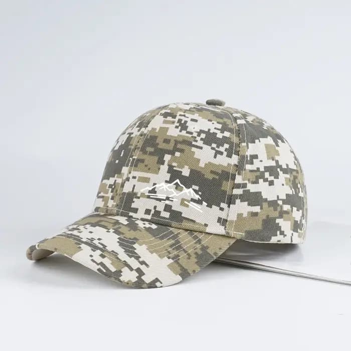 Casquette de baseball camouflage à imprimé montagne