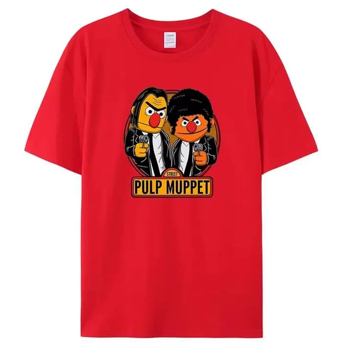 Mode vêtements pour hommes respirant sésame rue imprimé décontracté coton T-Shirt Vintage été à manches courtes été T-Shirt