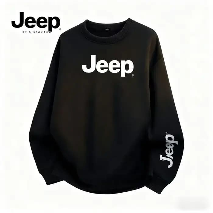 Sweat-shirt en coton pur à manches longues et col rond imprimé, décontracté et polyvalent pour homme