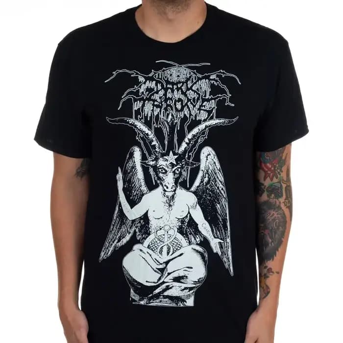 Nouveau Darkthrone T-shirt en coton à motif graphique unisexe