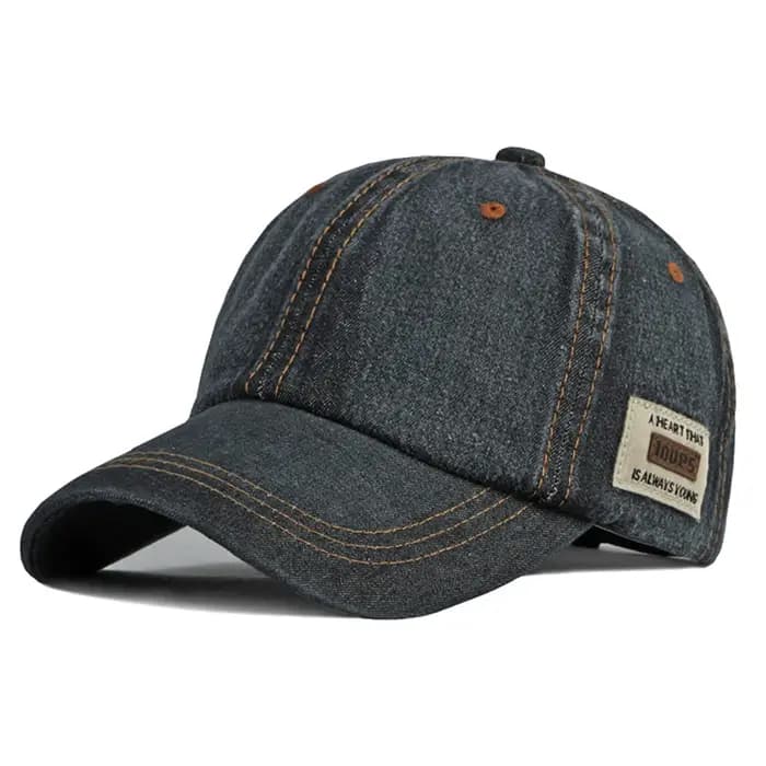 Casquette en jean bleu de marque FS pour hommes