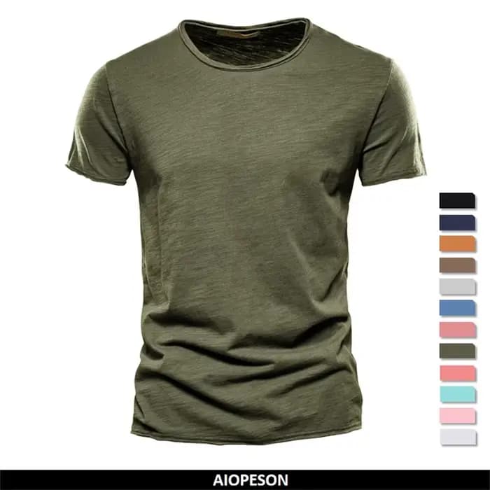 100% coton hommes T-shirt décontracté doux Fitness été mince T-shirts